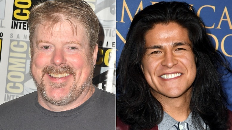 John DiMaggio and Cristo Fernández smiling at two seperate events
