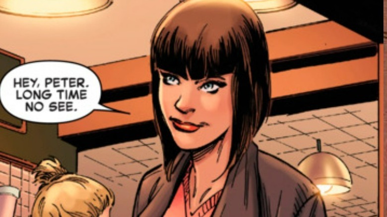 Betty Brant speaks to Peter