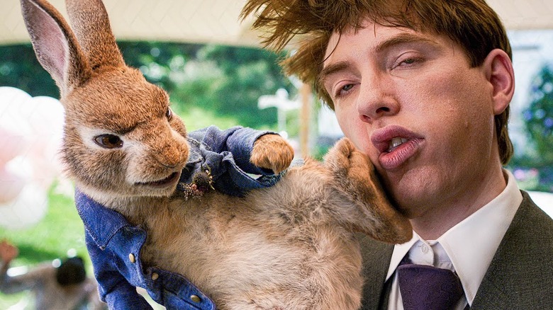 Domhnall Gleeson getting kicked in the face by a CGI rabbit. Cinema!