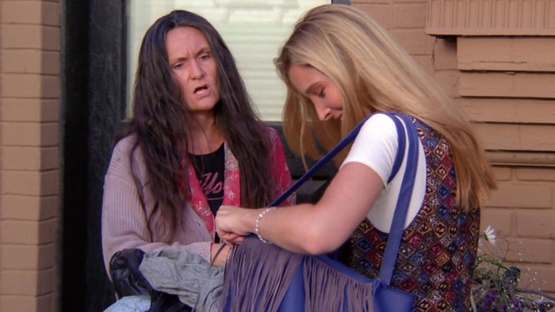 Phoebe and a homeless woman