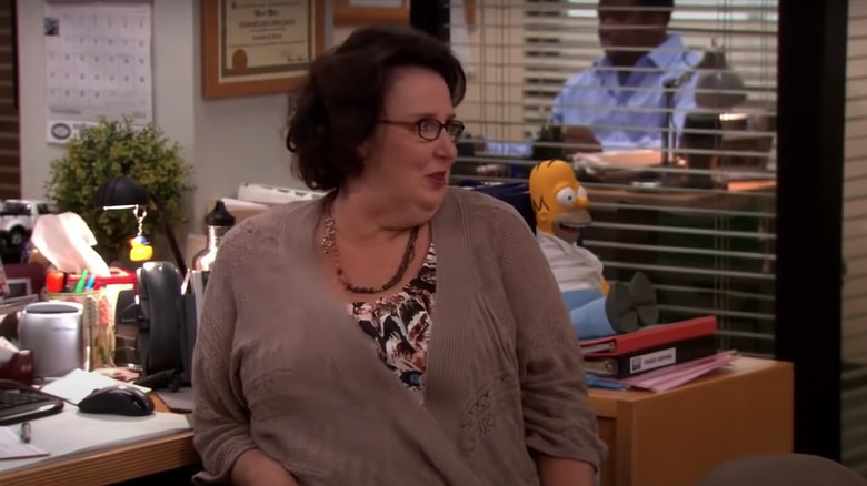 Phyllis working in The Office