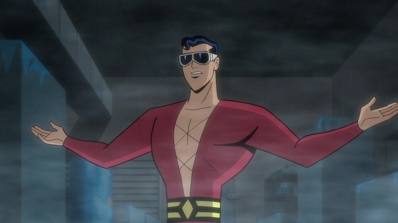 Plastic Man stretching out his arms