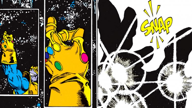 "Snap" panels from Infinity Gauntlet #1