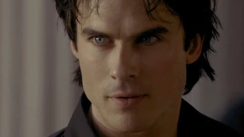 Damon Salvatore stares intensely