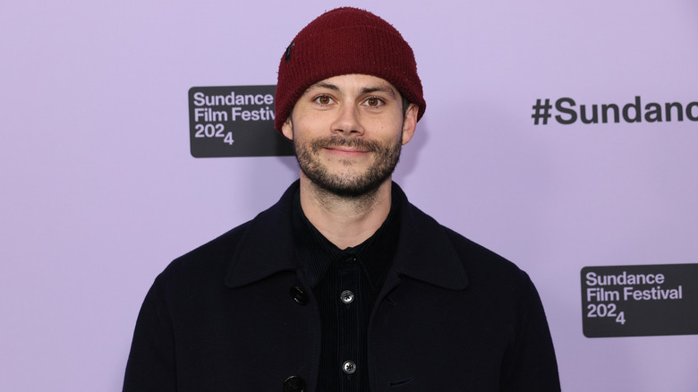 Dylan O'Brien smiling at Sundance