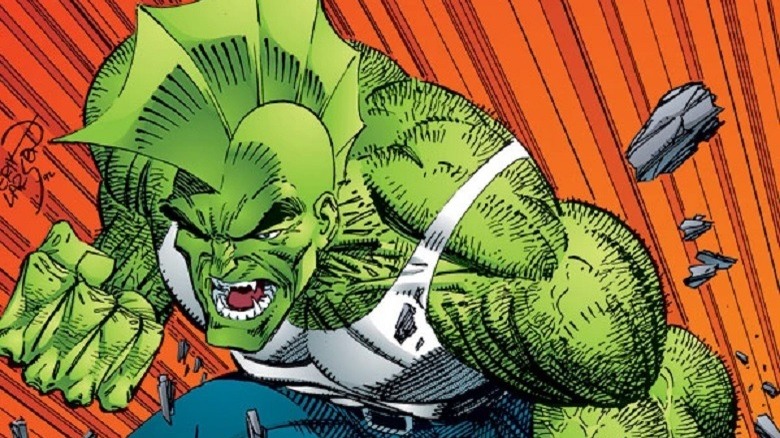 Savage Dragon clenching fist