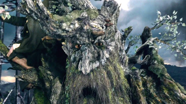 Treebeard leading the Ents