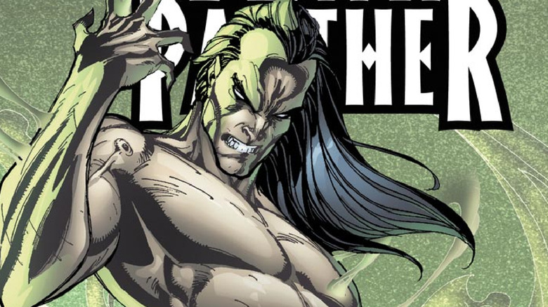 Morlun the vampire shirtless on a Black Panther comic cover