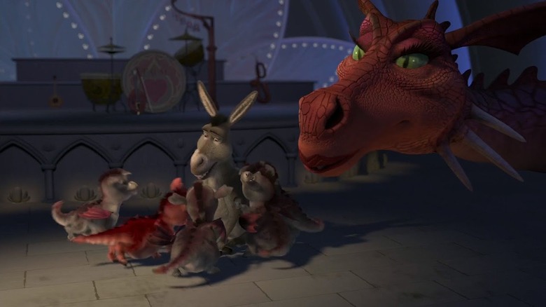 Dragon, donkey, and dragon-donkey kids