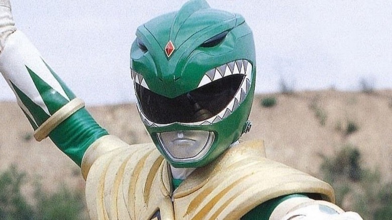 Green Ranger posing