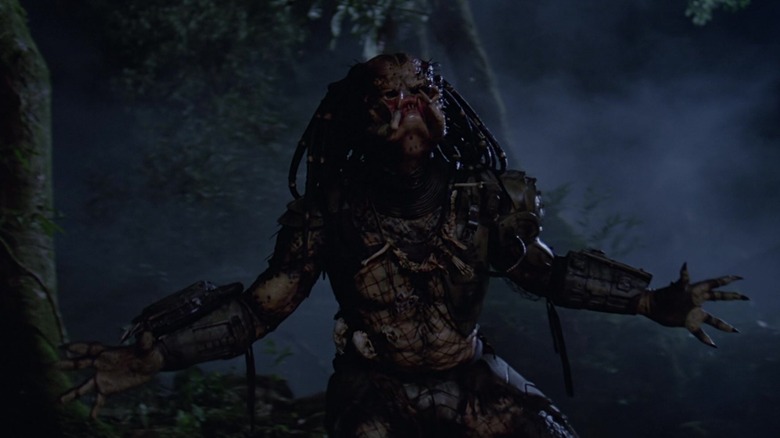 The Predator gives a battle cry