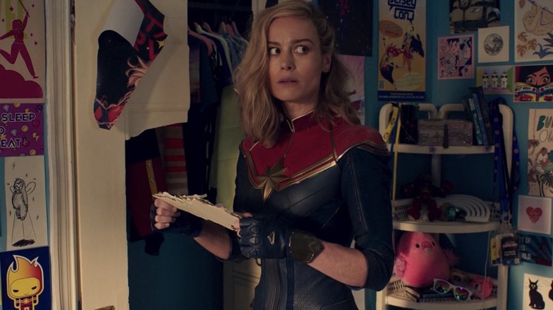 Brie Larson looking confused