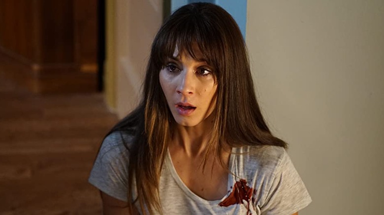 Spencer Hastings in a bloody shirt