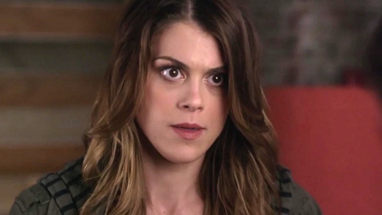 Lindsey Shaw looking angry