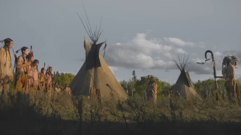 Members of the Comanche Nation preparing for battle