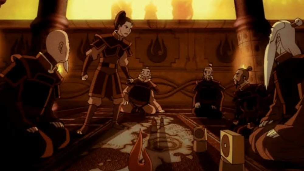 Zuko speaks out during a meeting