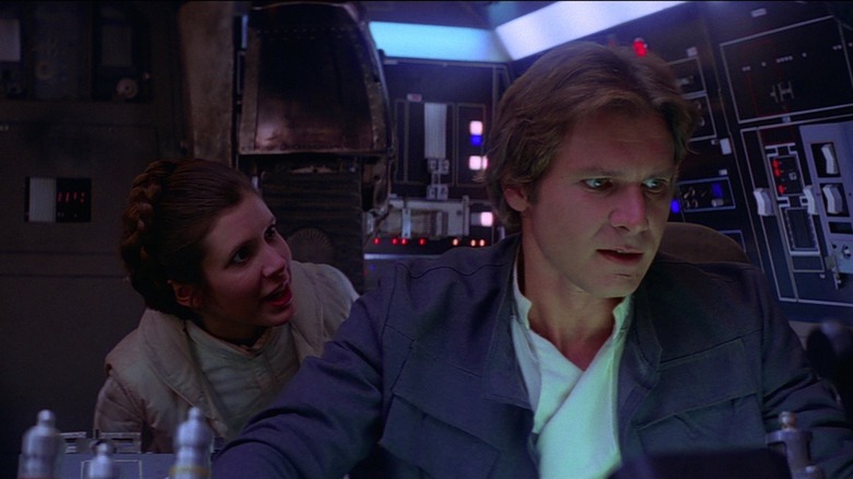 Leia and Han in Falcon