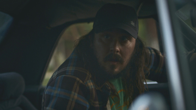 Kyle Newacheck in car in I'm Totally Fine