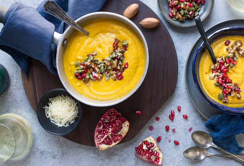 Roasted Pumpkin and Sweet Potato Soup 