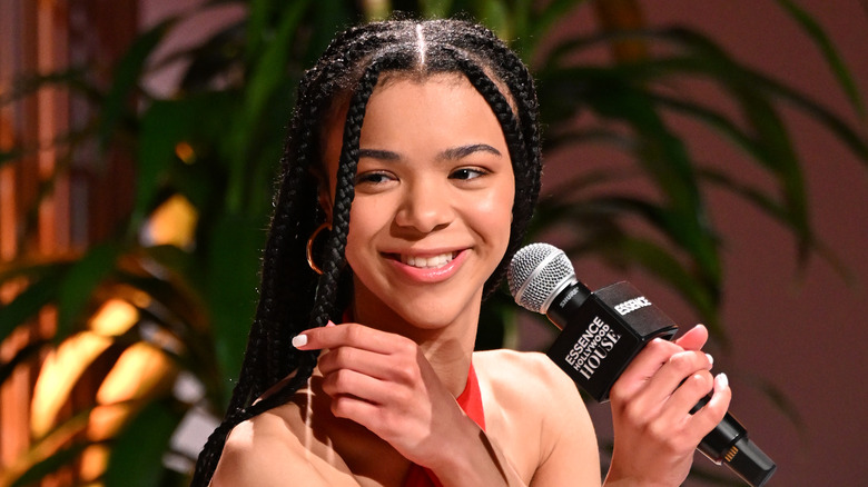 India Amarteifio smiling with microphone