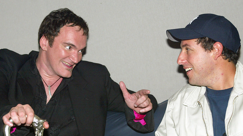 Quentin Tarantino and Adam Sandler smiling