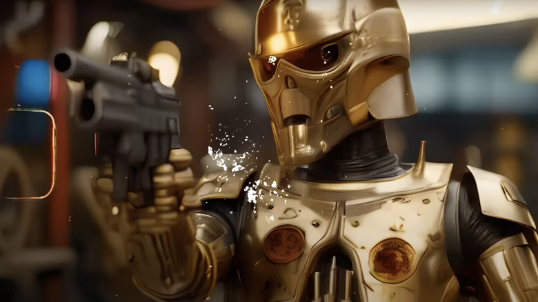 C-3PO with gun