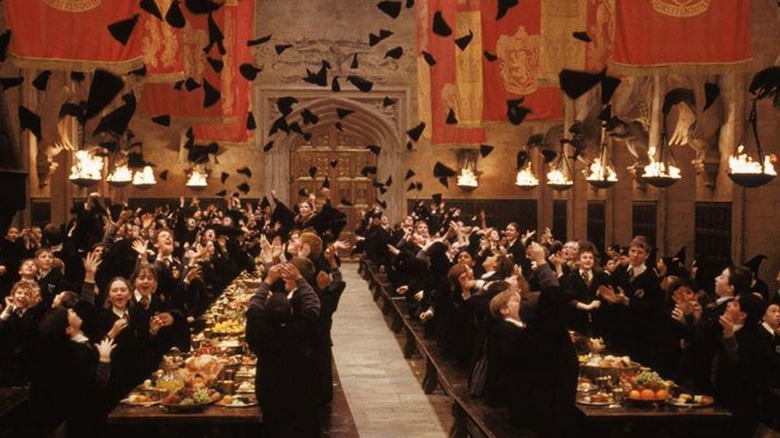 Gryffindor celebrates win in Great Hall