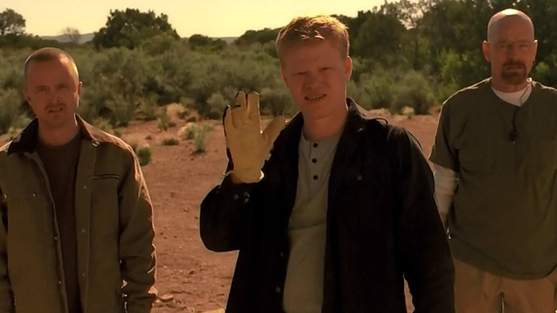 Todd waving with jesse and walt