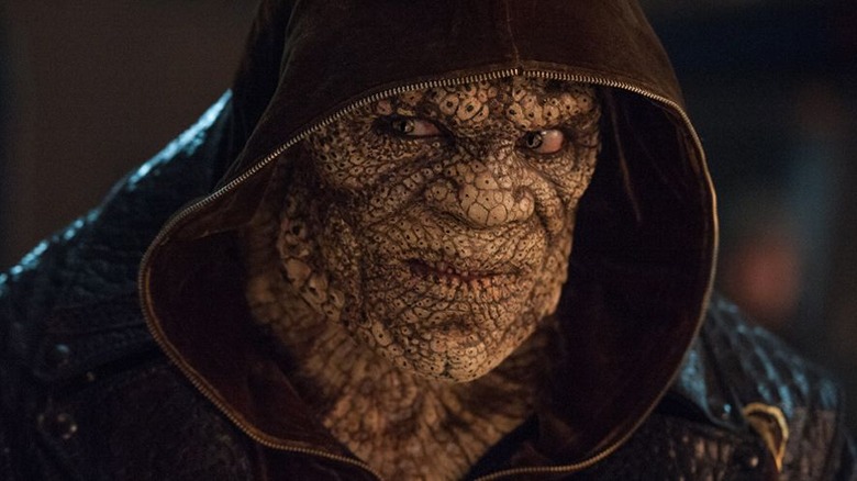 Killer Croc in a hoodie