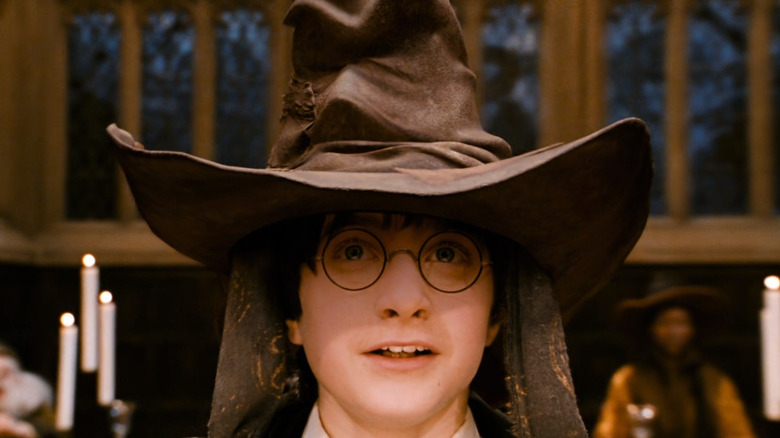 Harry Potter wearing Sorting Hat