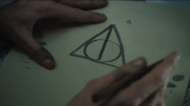 Deathly Hallows symbol in ink