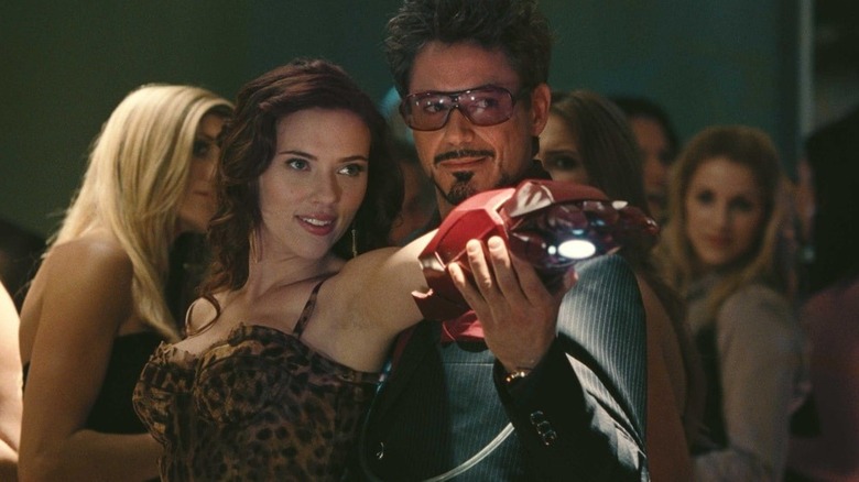 Tony Stark flirting with Black Widow