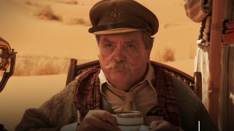 Captain Winston Havelock drinks tea