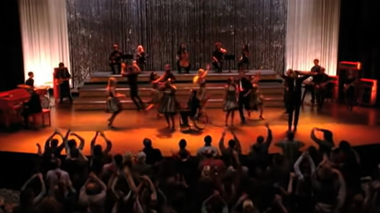 Glee cast performing together