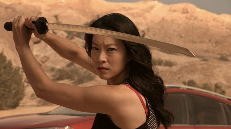 Kira brandishing katana Teen Wolf