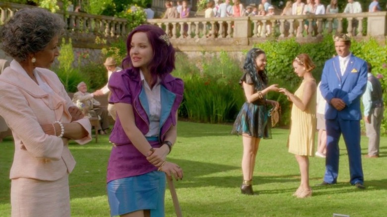 Mal at Auradon croquet party