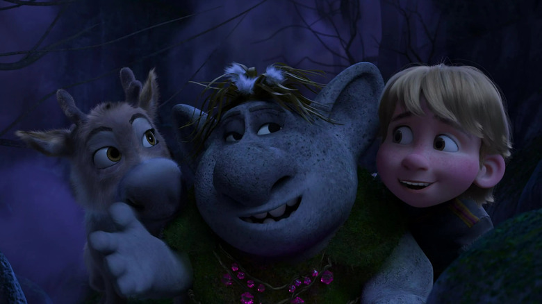Troll talking to Kristoff and Sven