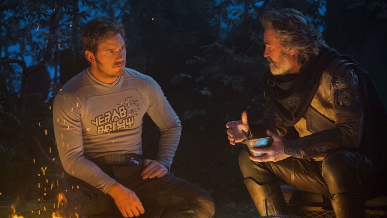 Chris Pratt and Kurt Russell Guardians of the Galaxy Vol. 2