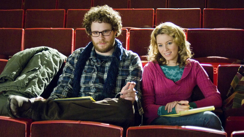 Seth Rogen and Elizabeth Banks smiling