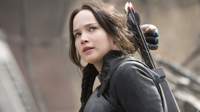 Katniss quiver on back looking back