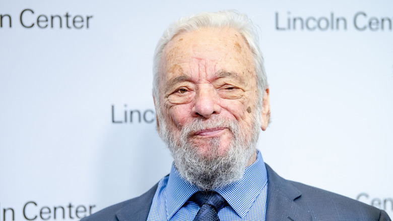 Stephen Sondheim smiling