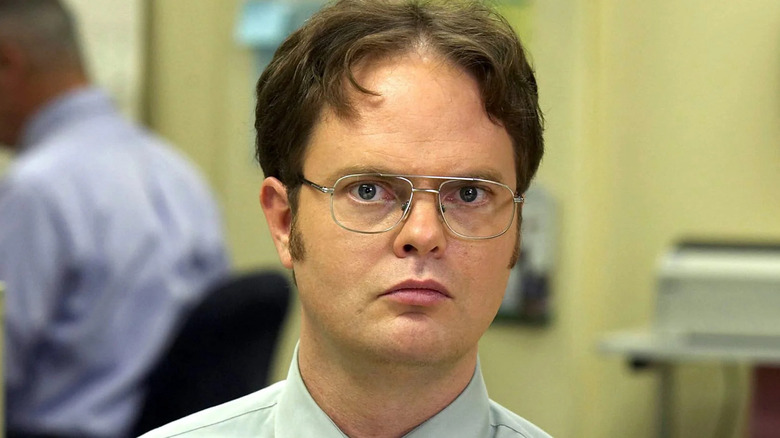 Dwight staring weirdly