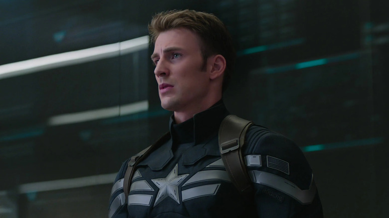 Captain America looking off