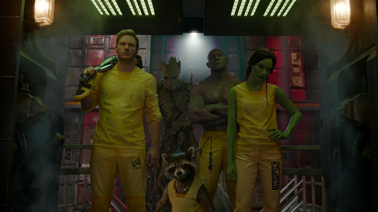 Guardians of the Galaxy posing 