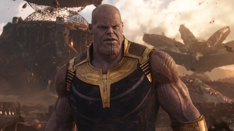 Thanos staring