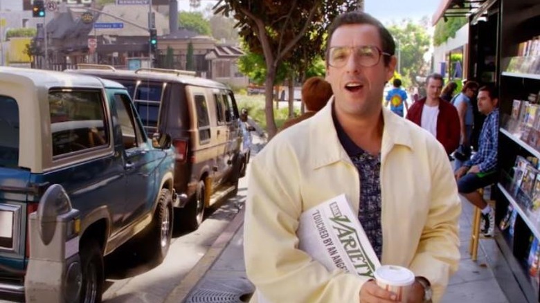 Adam Sandler drinks coffee