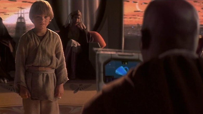 Anakin being interviewed by Jedi Counsel