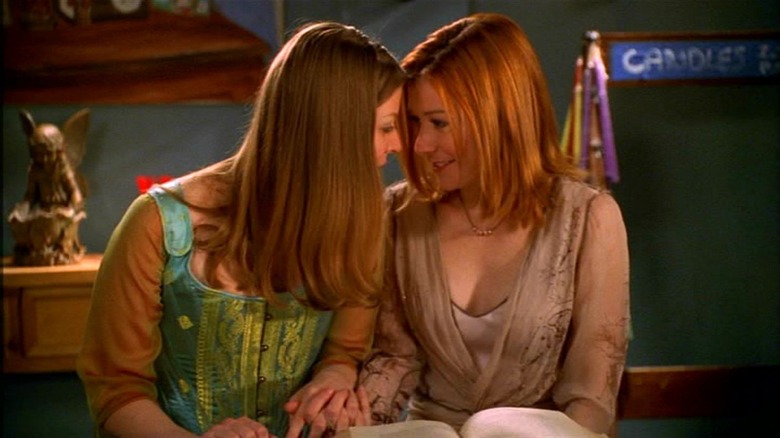 Willow and Tara touch foreheads