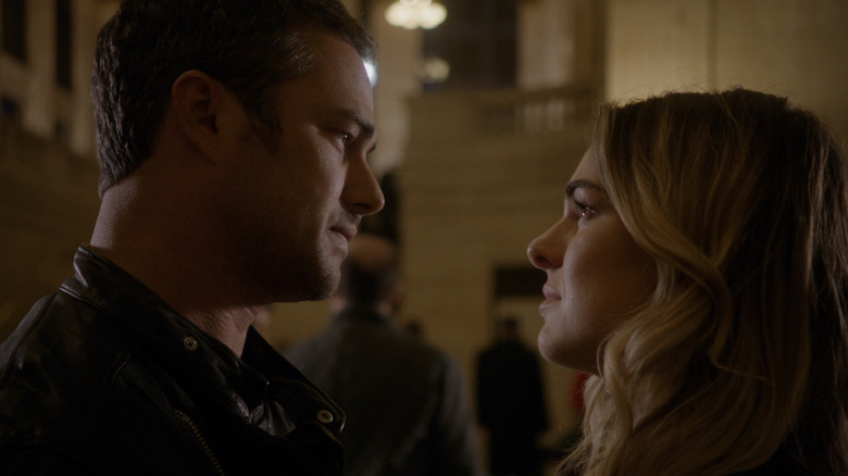 Brittany and Severide staring at each ohter