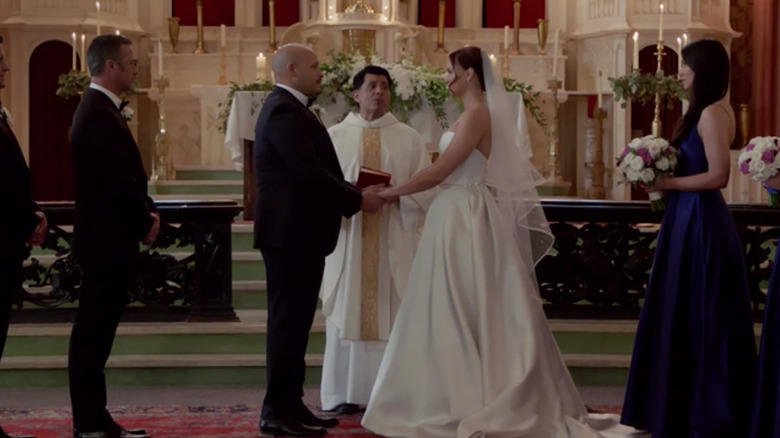 Cruz and Chloe at the altar